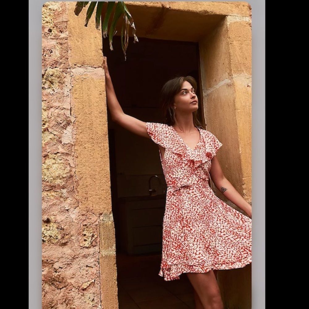 Free People French Quarter Wrap Mini Dress size L